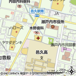 ドラッグストアコスモス邑久店周辺の地図