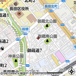 兵庫県神戸市長田区御蔵通6丁目周辺の地図