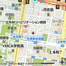 大阪府大阪市天王寺区上汐3丁目6周辺の地図
