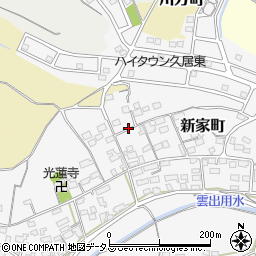 三重県津市新家町周辺の地図