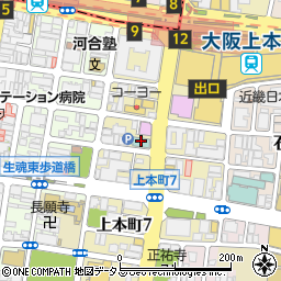 ダイワロイネットホテル大阪上本町周辺の地図