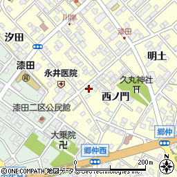 愛知県田原市神戸町西ノ門33周辺の地図