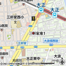 近畿労働金庫大正支店周辺の地図
