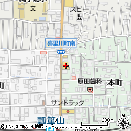 フレスコ瓢箪山店周辺の地図