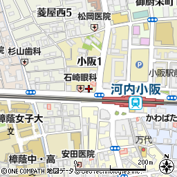 池田泉州銀行東大阪中央支店 ＡＴＭ周辺の地図