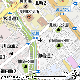 兵庫県神戸市長田区御蔵通7丁目37周辺の地図