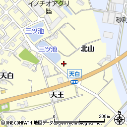 愛知県田原市神戸町天白周辺の地図