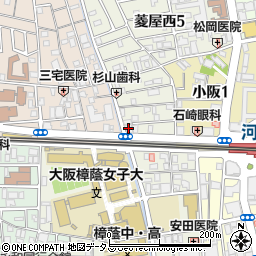 ケアーズ小阪訪問看護リハビリステーション周辺の地図