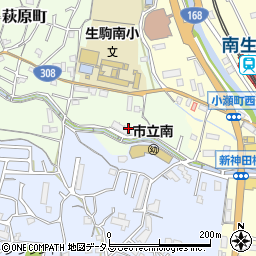 ライオンズマンション生駒南周辺の地図