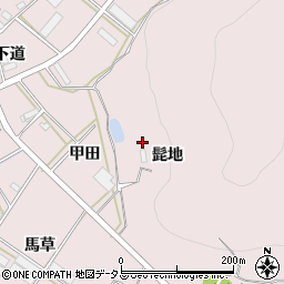 愛知県田原市野田町（髭地）周辺の地図