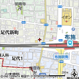 大阪府東大阪市足代新町2周辺の地図