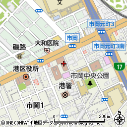 大阪港郵便局周辺の地図