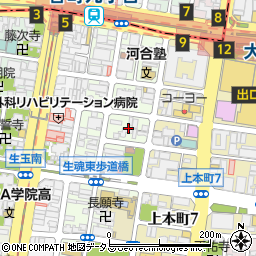 大阪府大阪市天王寺区上汐3丁目4周辺の地図