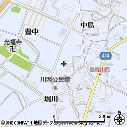 愛知県田原市豊島町川西74周辺の地図