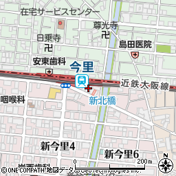 ファミリーマート新今里四丁目店周辺の地図