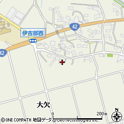 愛知県豊橋市伊古部町大欠周辺の地図