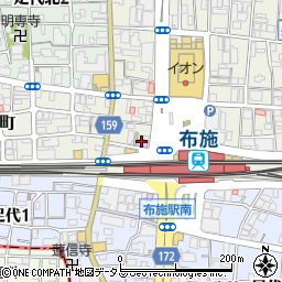 居楽屋白木屋 布施北口駅前店周辺の地図