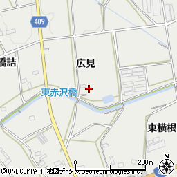 愛知県豊橋市東赤沢町広見周辺の地図