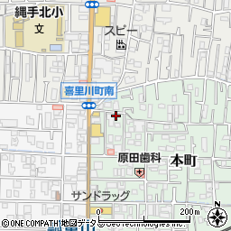 大阪府東大阪市本町5-2周辺の地図