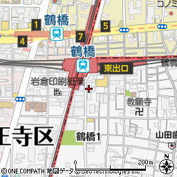 リパーク鶴橋第３駐車場周辺の地図