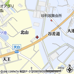 愛知県田原市豊島町天白151周辺の地図