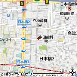 大阪府大阪市中央区日本橋2丁目2-13周辺の地図