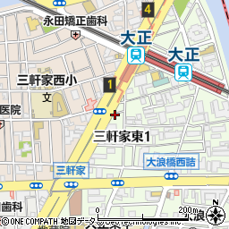 餃子の王将 大正店周辺の地図