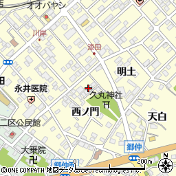 愛知県田原市神戸町西ノ門62周辺の地図