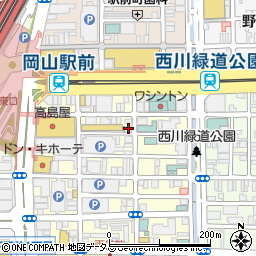 地鶏と鮮魚 焼き鳥職人 信 岡山本店周辺の地図