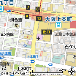 大阪府大阪市天王寺区上本町6丁目周辺の地図