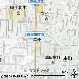 大阪府東大阪市本町1-38周辺の地図