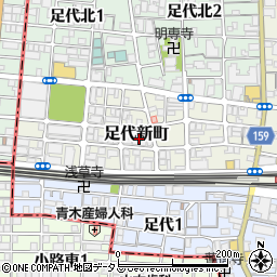 大阪府東大阪市足代新町15周辺の地図