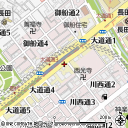兵庫県神戸市長田区大道通周辺の地図