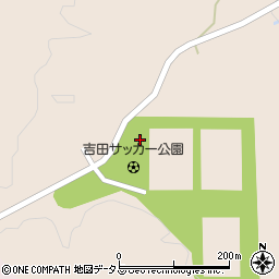 安芸高田市役所　吉田サッカー公園周辺の地図