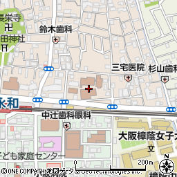 大阪府東大阪市高井田元町2丁目8周辺の地図