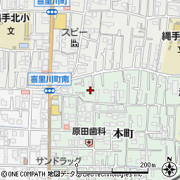 大阪府東大阪市本町1周辺の地図
