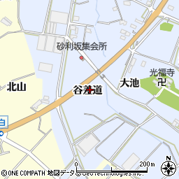 愛知県田原市豊島町谷差道周辺の地図