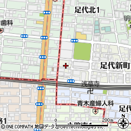 大阪府東大阪市足代新町21-3周辺の地図