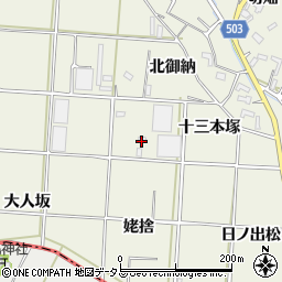 愛知県豊橋市杉山町（姥捨）周辺の地図