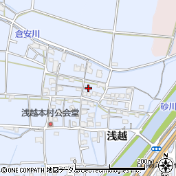 岡山県岡山市東区浅越387周辺の地図
