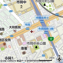 餃子の王将 弁天町市岡店周辺の地図