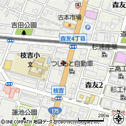 かたつむりランド神戸枝吉園周辺の地図