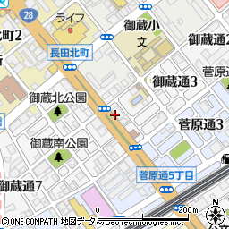 兵庫県神戸市長田区御蔵通周辺の地図