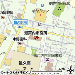 瀬戸内市役所　産業建設部文化観光課周辺の地図