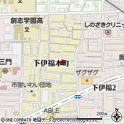 岡山県岡山市北区下伊福本町周辺の地図