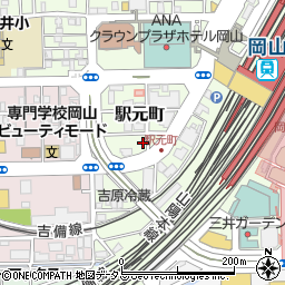 リパーク岡山駅元町第２駐車場周辺の地図