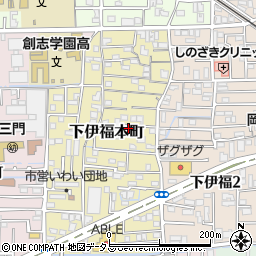 岡山県岡山市北区下伊福本町周辺の地図