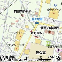 丸亀製麺 邑久店周辺の地図