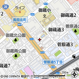 兵庫県神戸市長田区御蔵通4丁目周辺の地図