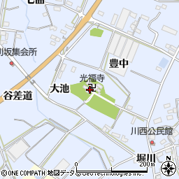 愛知県田原市豊島町大池110周辺の地図